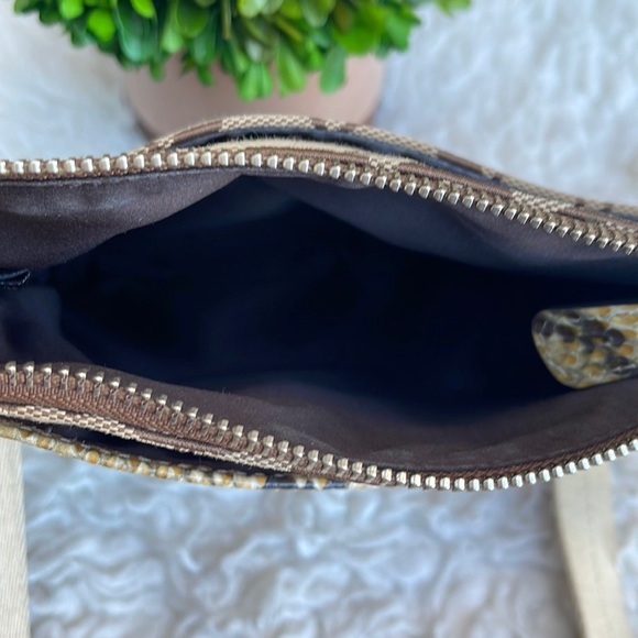 RARE! -Coach Sutton Signature Python Swingpack/Crossbody Jacquard & Leather Trim - Picture 14 of 16